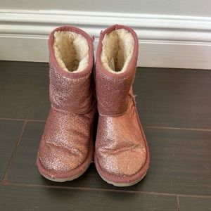 Girls pink sparkle UGG boots size 11